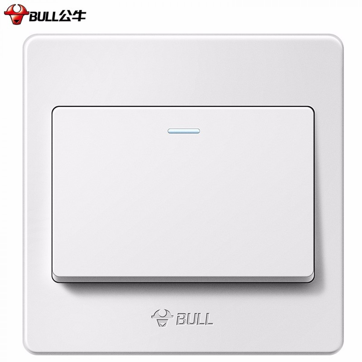 公牛开关面板 单开单控 一开单控 单联电灯开关面板一位G07K111C 暗装1开1控开关 单位：个 20个起订