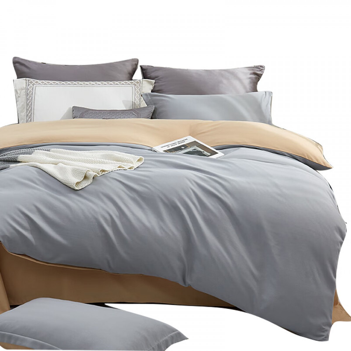 紫罗兰（Violet） 紫罗兰 秘境-4 VDZLPXX10397四件套床上用品简约月光灰 单位：盒