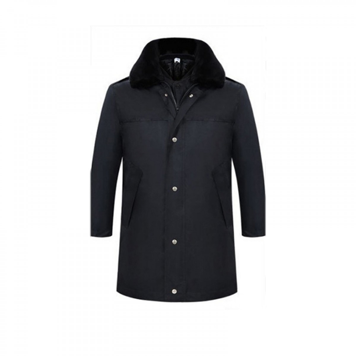 晟泰邦 大衣棉大衣执勤服冬装 黑色羊毛中长款 180/2XL 单位：件