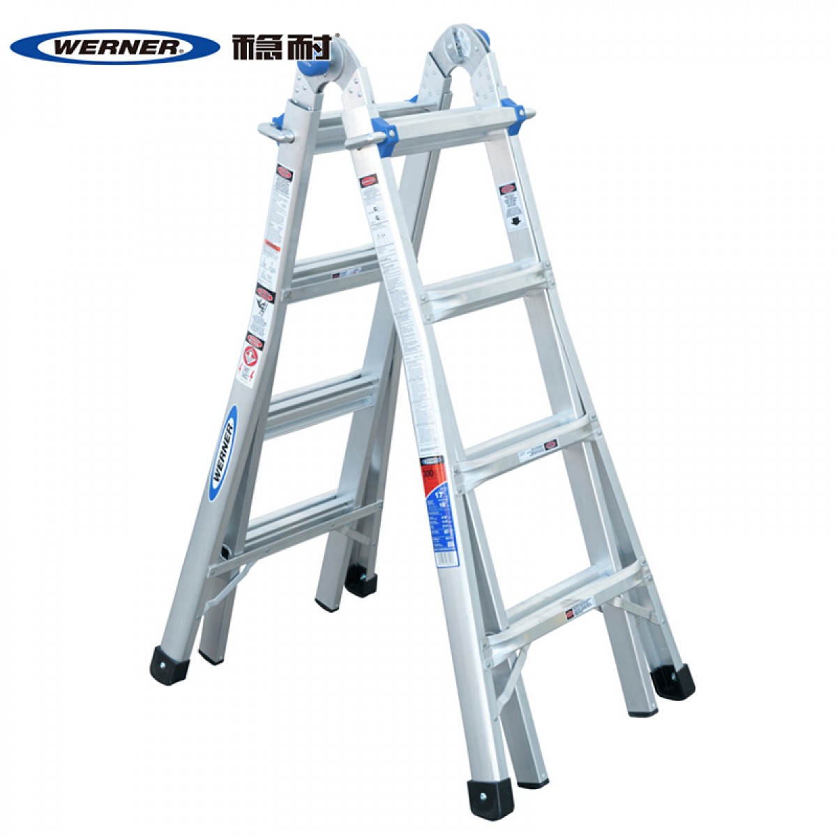 稳耐17步铝合金多功能梯  型号MT-17CN 承重136kg 单位：台