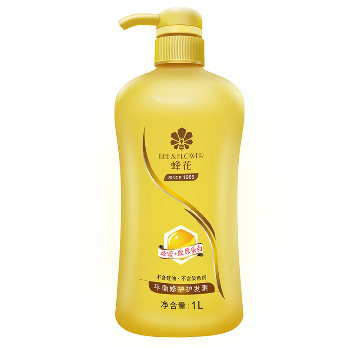 蜂花 滋养修护护发素1L蜂蜜胶原蛋白修护受损滋养保湿 强韧秀发弹性 单位：瓶 3瓶起订