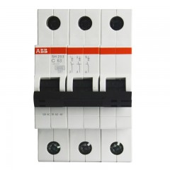 ABB断路器 3P63A空气开关三极微型空开 SH203-C63 单位：个
