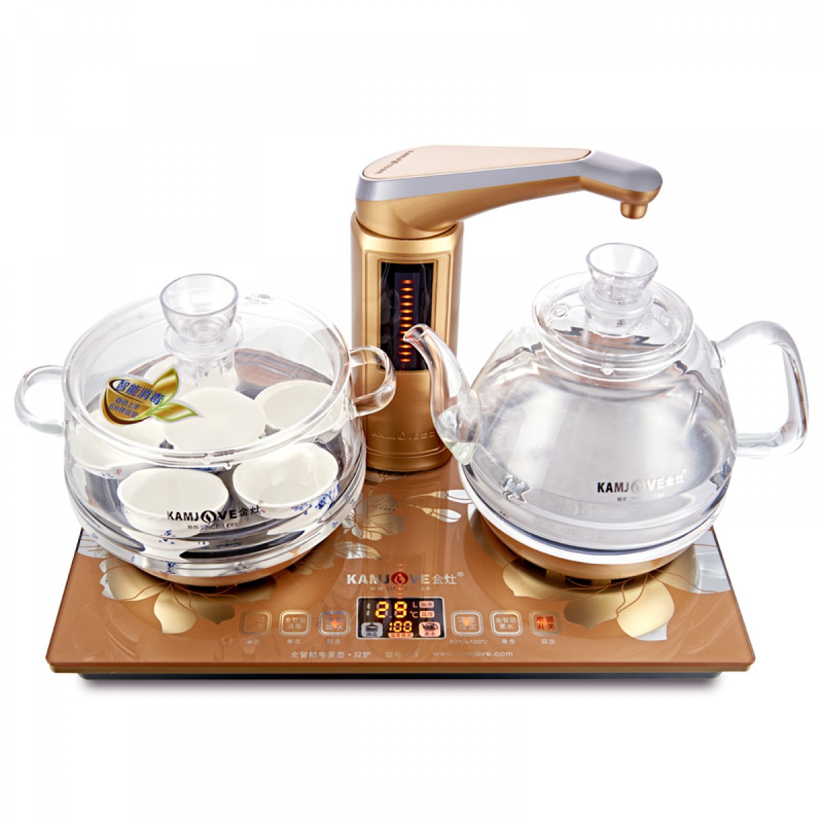 金灶（KAMJOVE） 全智能自动上水电热水壶 全自动电茶盘 玻璃电水壶保温一体煮水电茶炉 G8 23*37CM 单位：套