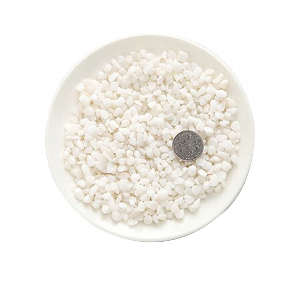 晟泰邦 白色碎石纯白石米天然白色鹅卵石雨花石铺院子石头一斤装 0.3-0.6厘米 单位：斤 50斤起订