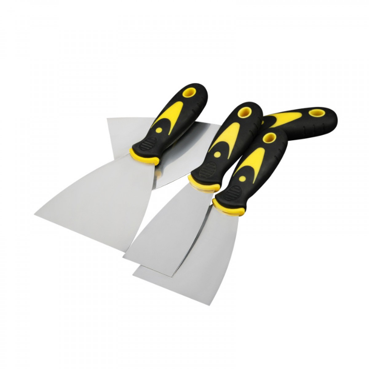 晟泰邦 不锈钢双色柄油灰刀塑料柄铲刀批刀木柄双夹镜面抛光腻子刀  双色柄开刃5寸 20把起订