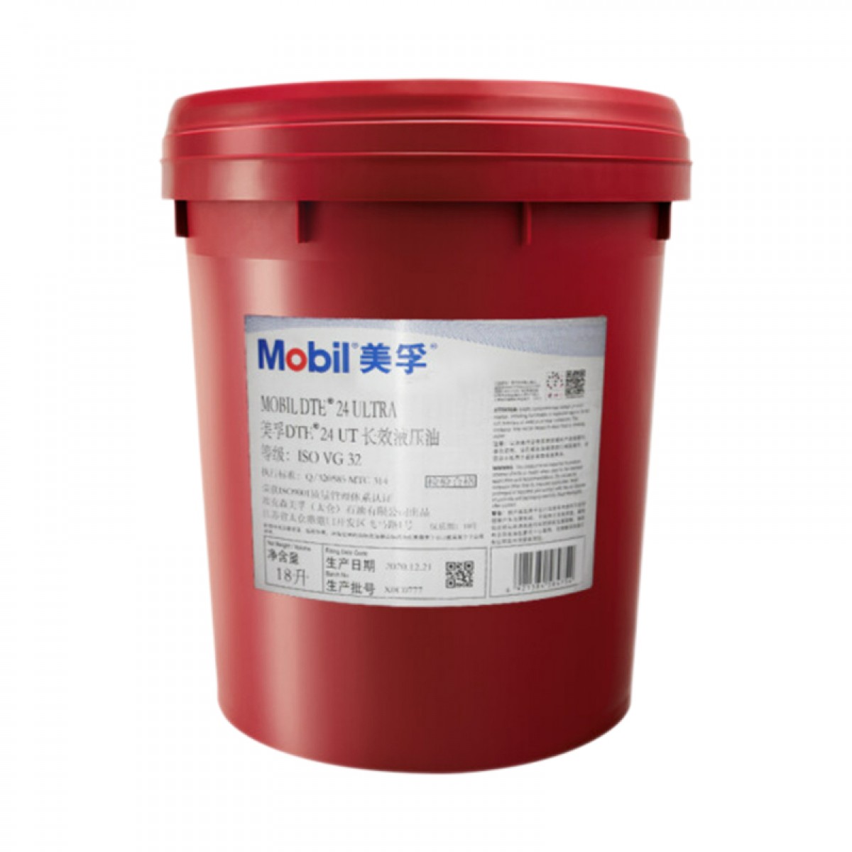 美孚(Mobil)DTE24UT 长效液压油 18L/桶 单位：桶