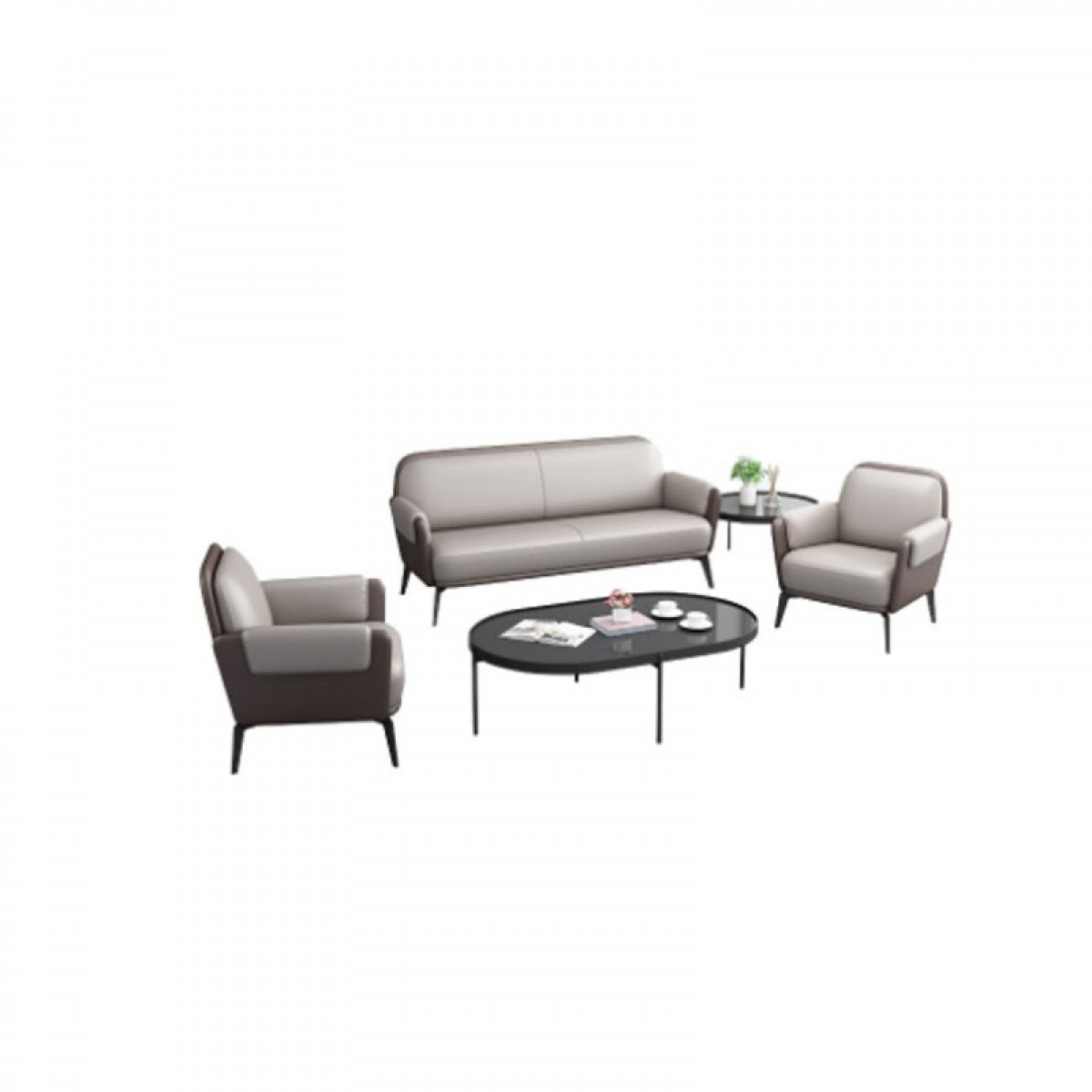 晟泰邦 办公沙发简约现代时尚创意牛皮家具办公室沙发 三位：178*80*83 单位：个