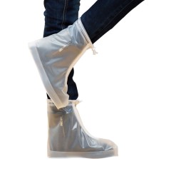 Tri-polar 男女雨天防水防滑鞋套下雨脚套加厚耐磨硅胶儿童男雨靴套 TP1907 银白色1双装  (S-XXXL码可选，下单请备注) 单位：双