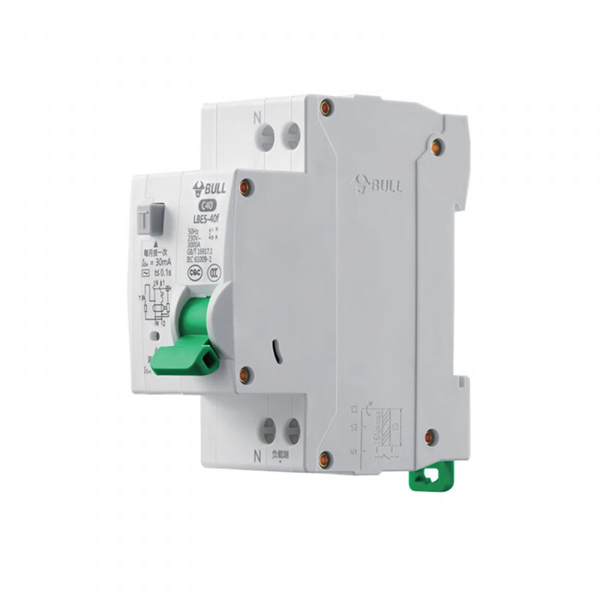 公牛 LBE5-40f系列窄体漏电保护断路器1PN C型电子式32A LBE5-40f/32A-1PN/C  单位：个