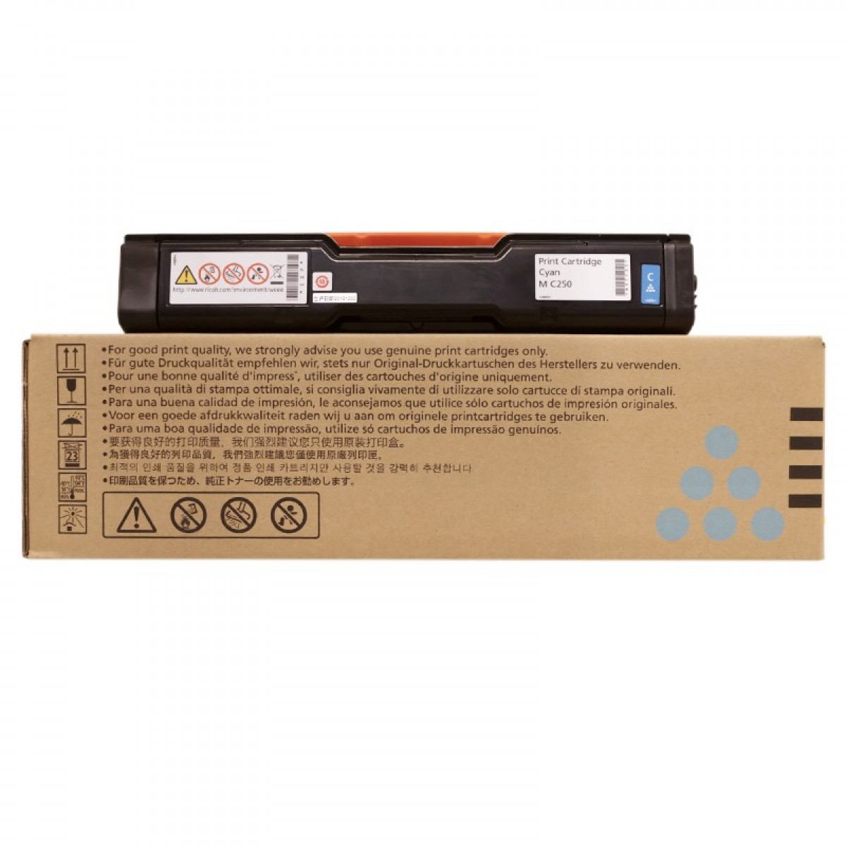 理光（Ricoh）M C250型 蓝色一体式墨粉盒1个 适用于P C300W/M C250FWB  单位：个