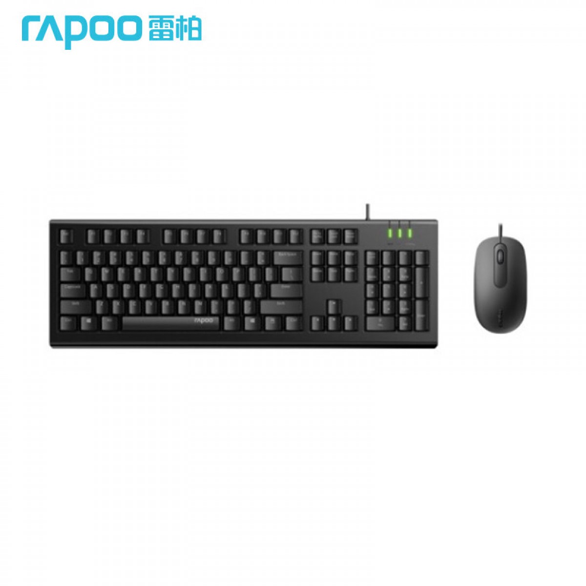 雷柏 (Rapoo) 有线键盘鼠标套装电脑商务高USB光学轻 X120PRO 黑 单位：套