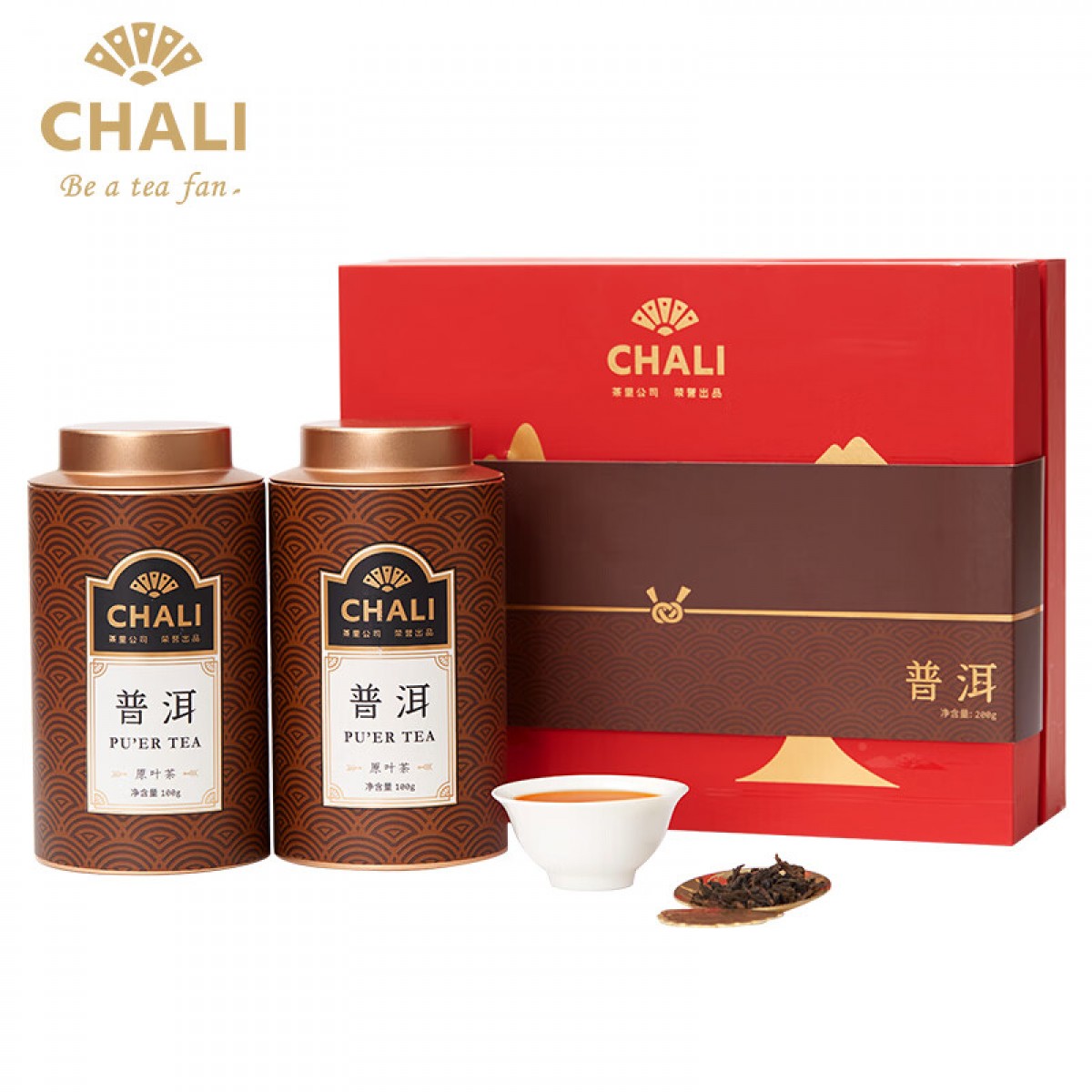 CHALI茶里云南普洱礼盒200g 茶叶礼盒勐海普洱熟普散茶 节日礼盒  单位：盒