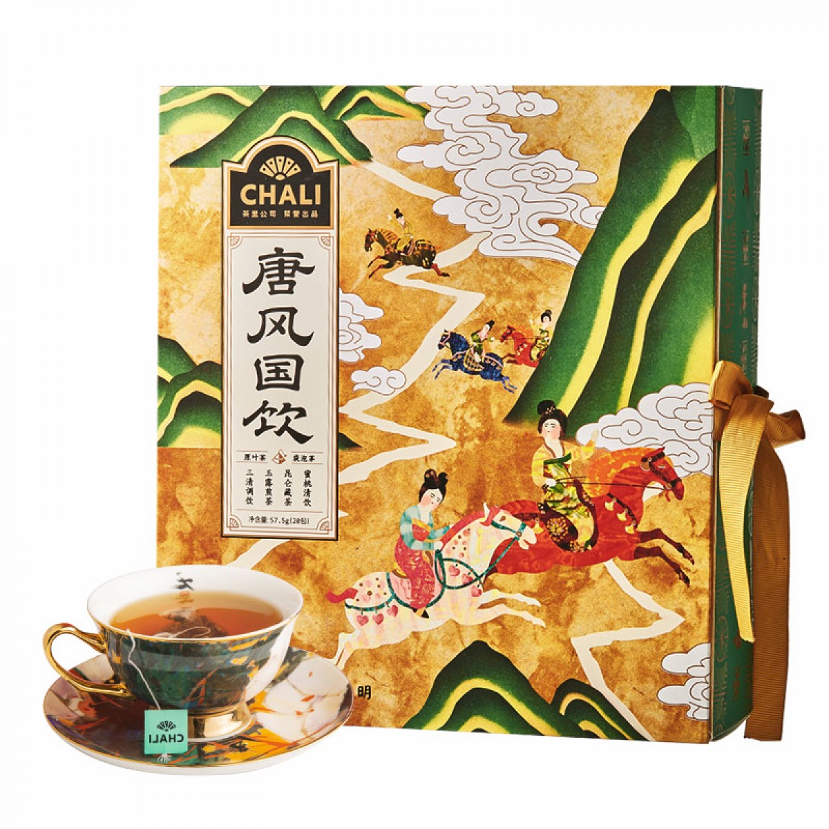 茶里CHALI  茶叶 唐风国饮茶叶礼盒 蜜桃乌龙茶茶包520送礼57.5g 唐风国饮 单位：盒