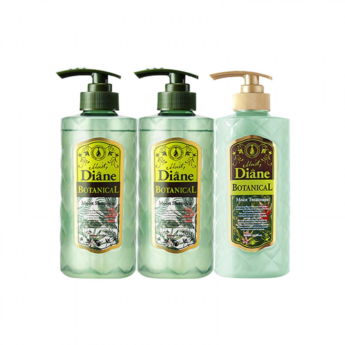 黛丝恩（Moist Diane） 日本植萃滋润亮泽洗护套装（洗480ml*2+护480ml） 单位：套