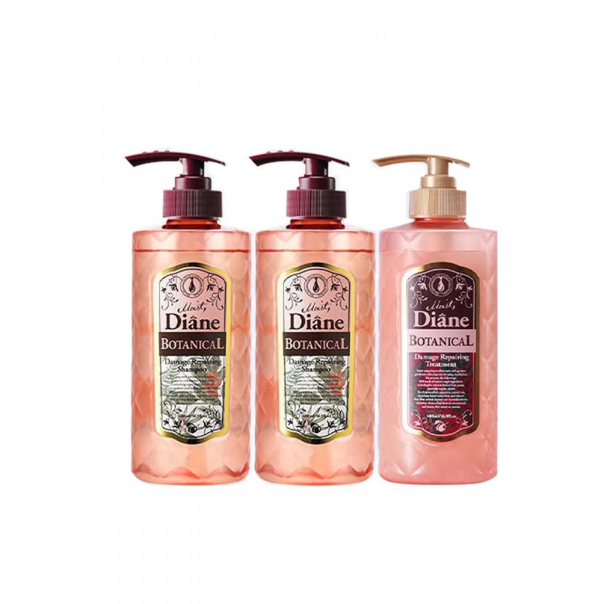 黛丝恩（Moist Diane） 日本植萃损伤修护洗护套装（洗480ml*2+护480ml） 单位：套