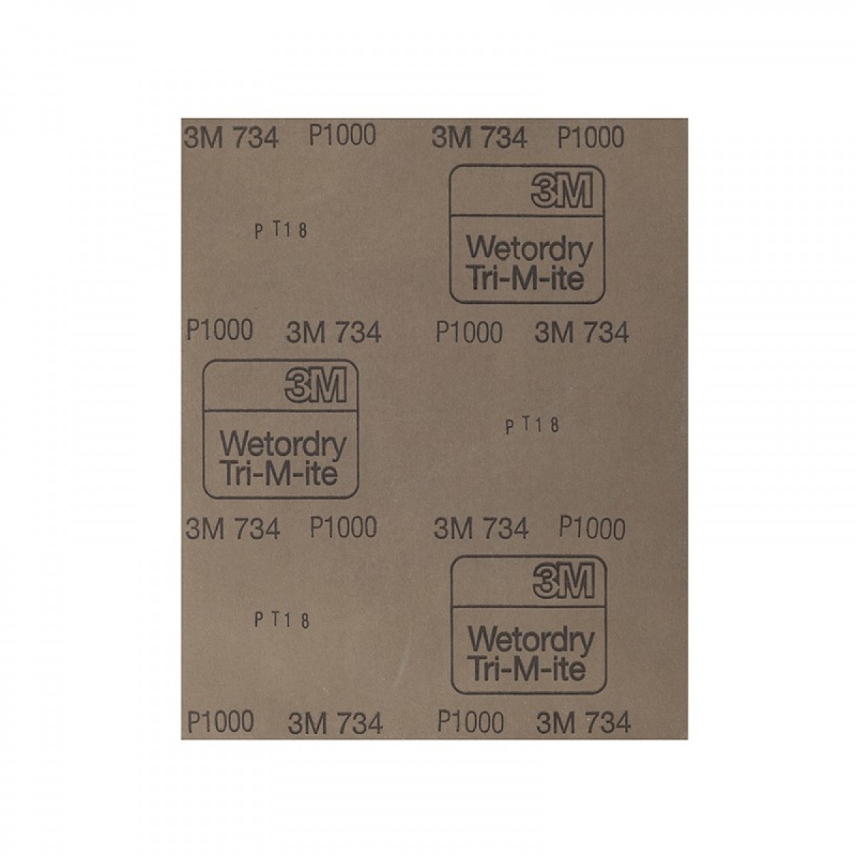 3M 734 研磨耐水砂纸 高粒度高目数精细抛光 打磨汽车金属漆面处理 P600 50张/1盒 单位：盒