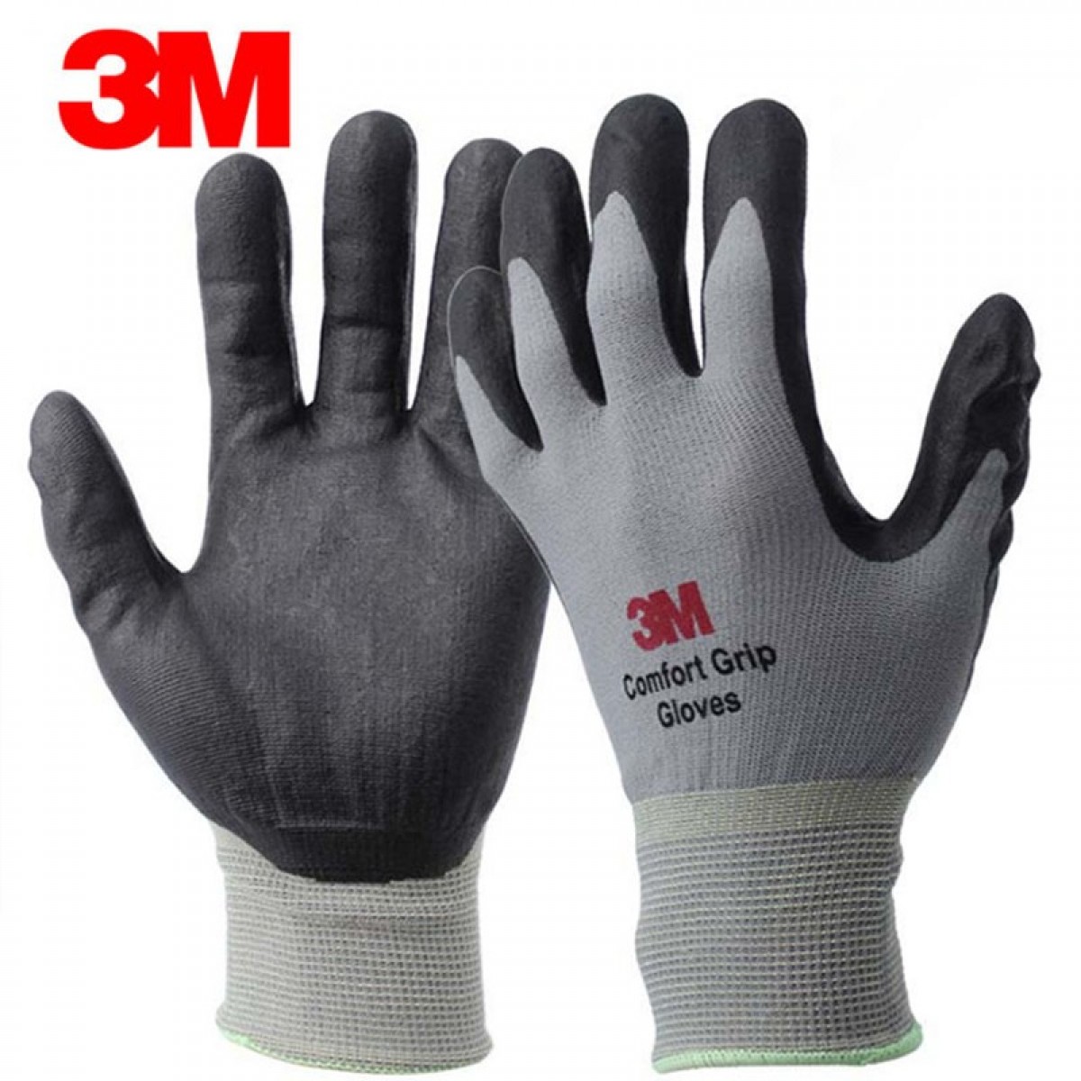 3M手套 防滑耐磨舒适透气薄款 花艺师 喷漆工作 工业车间工作手套掌浸劳动透气手套L码 1副装 单位：双