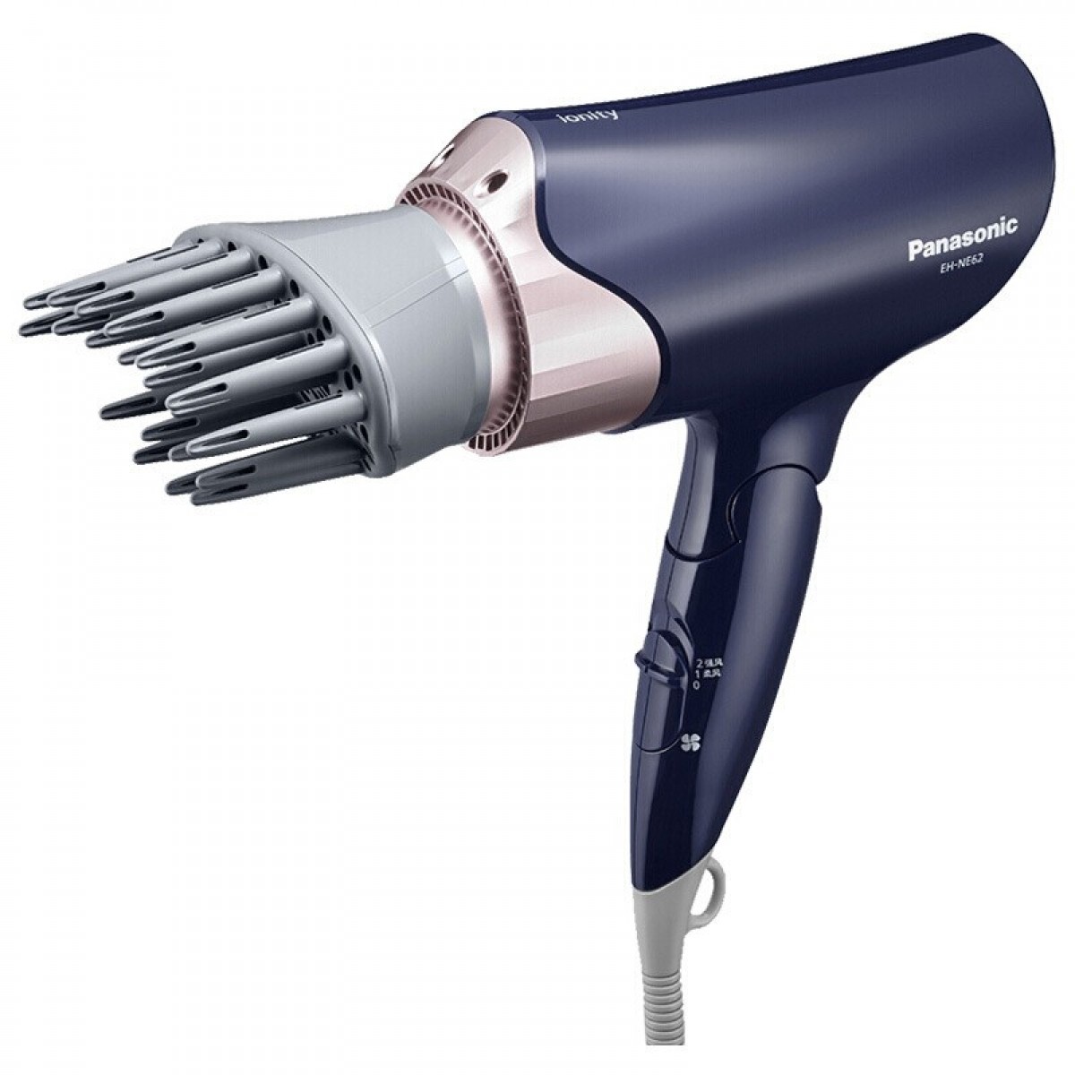松下（Panasonic）矿物质负离子润养护发 冷热风吹风机 便携折叠手柄 EH-NE62-A405 藏青色 单位：个