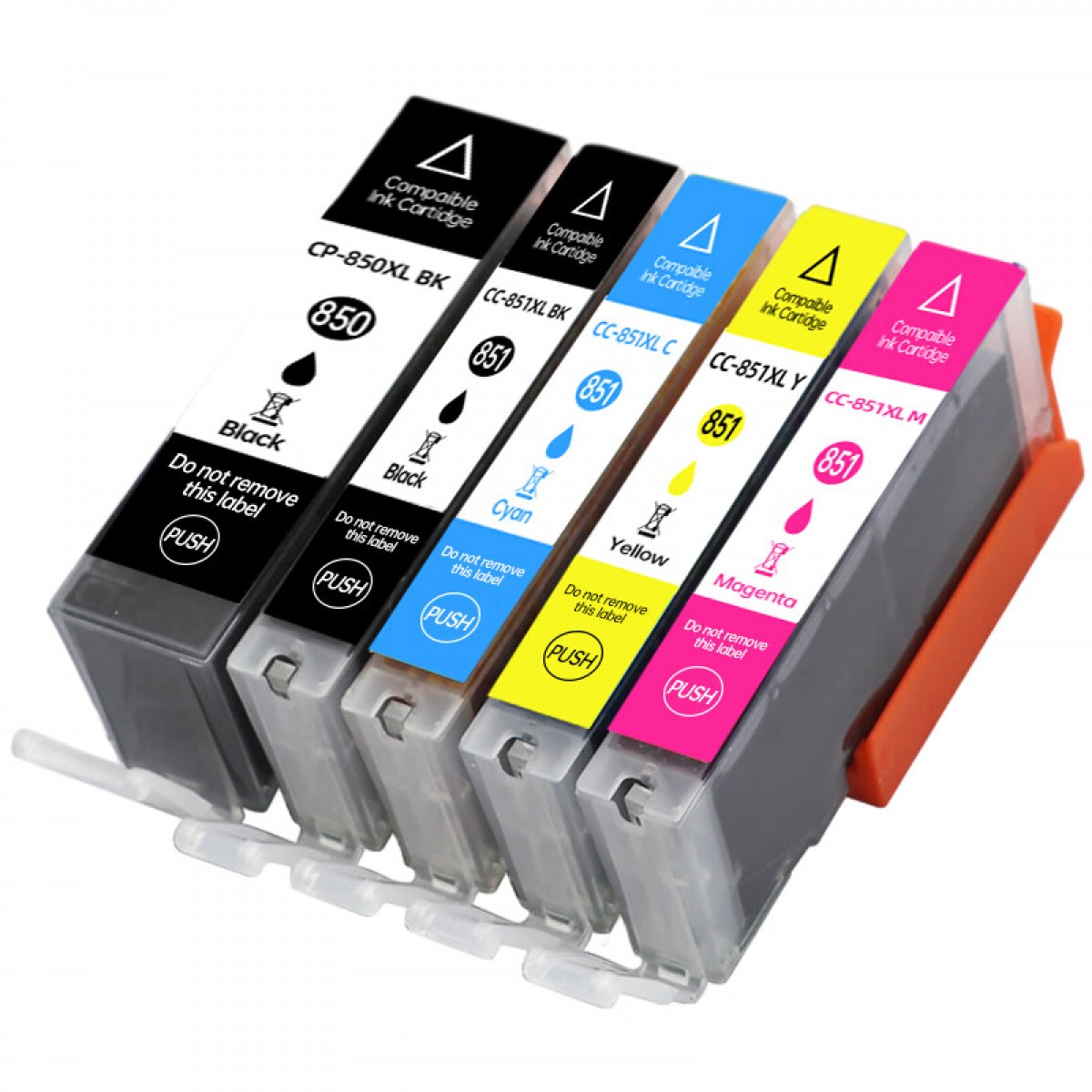 绘威PGI-850XL/CLI-851XL墨盒 适用佳能IX6780 IX6880 IP7280 IP8780 MG7580 MX928打印机墨盒【5支套装】 单位：套