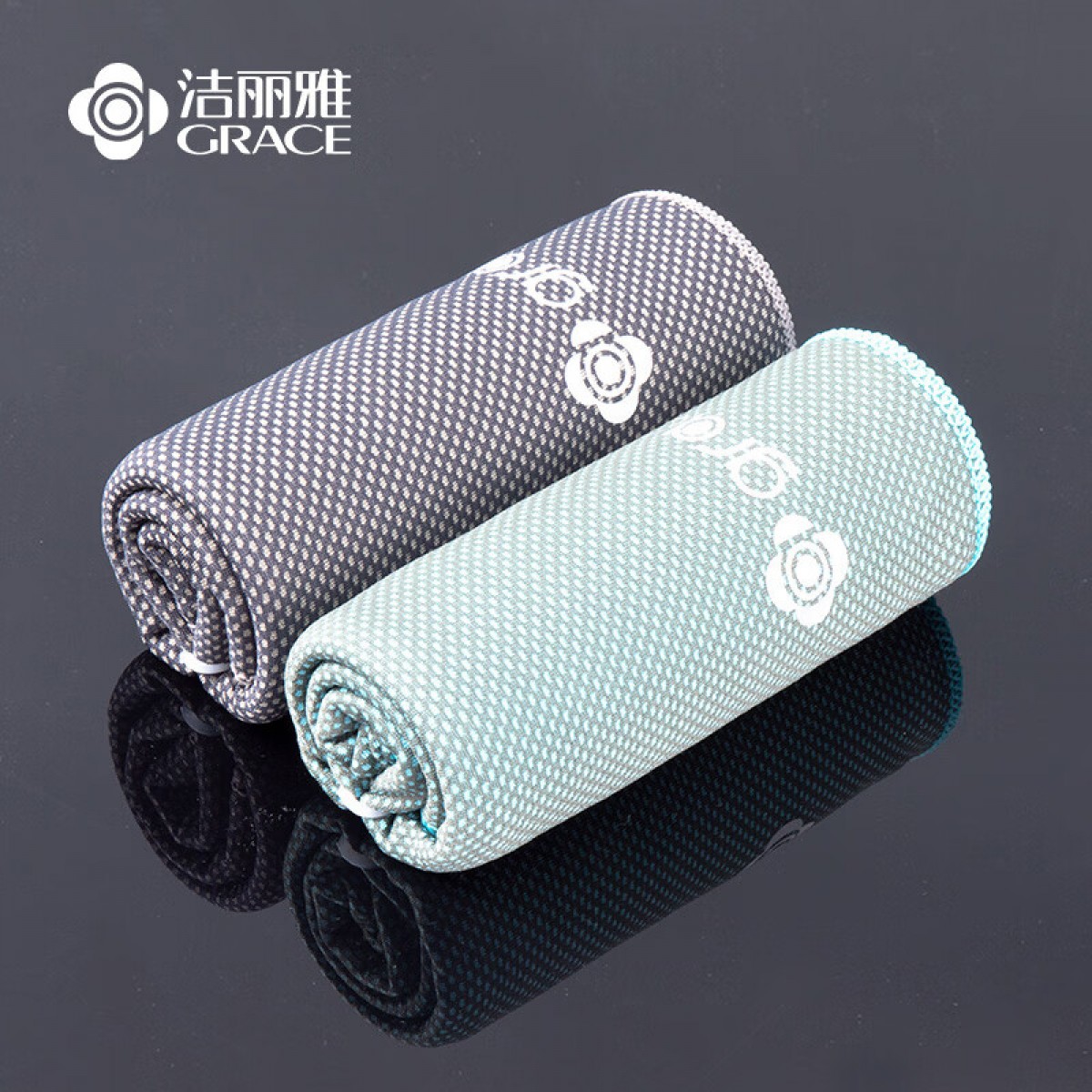 洁丽雅（Grace）凉感运动抗菌毛巾健身房男女成人速干吸汗跑步手腕面巾  单条装 单位：条