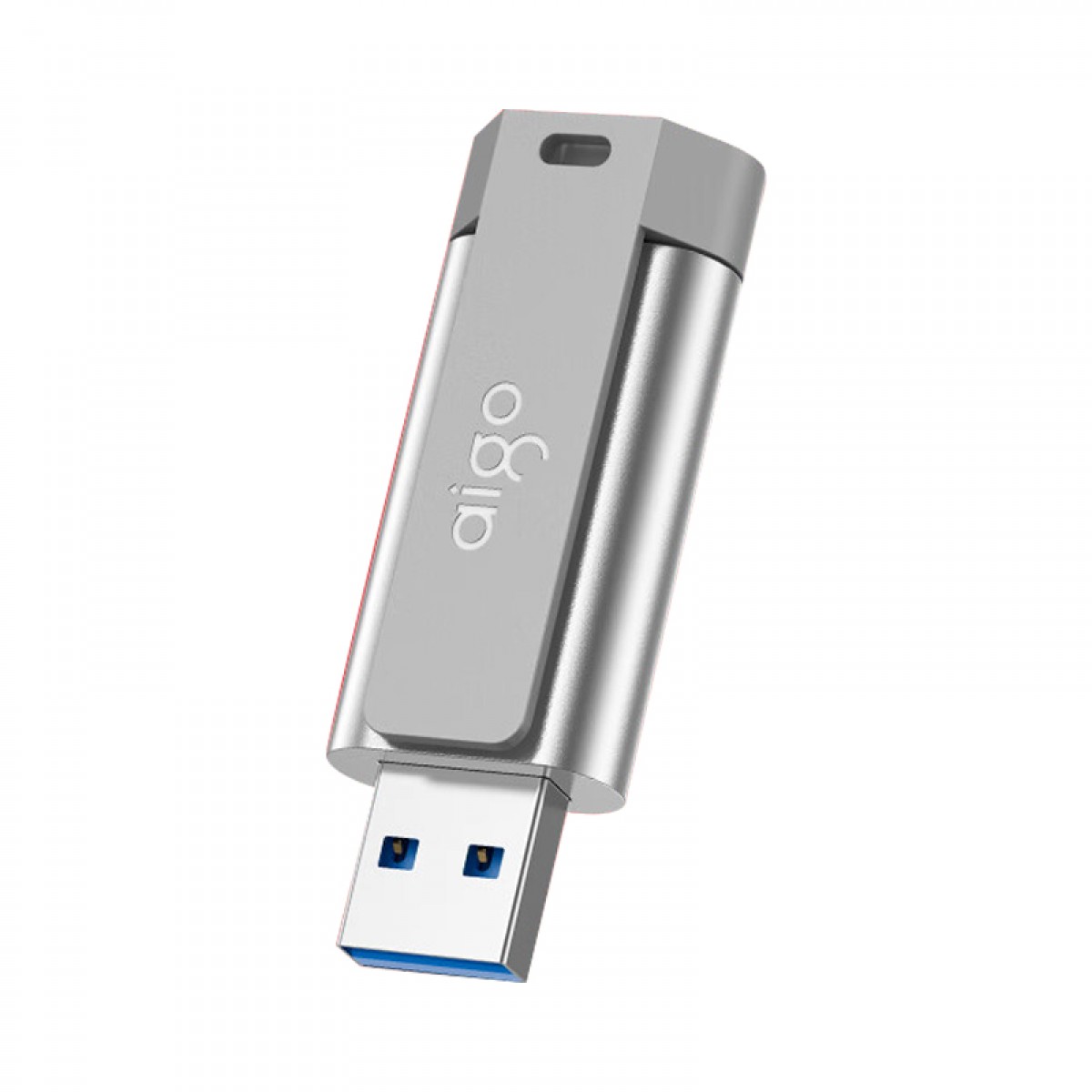 爱国者（aigo）32GB USB3.2 U盘 U332 背夹式 伸缩优盘 年轻双色好搭配 深空灰 单位：个