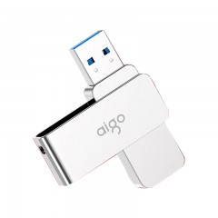 爱国者（aigo）256GB USB3.2 U盘 U330金属旋转系列 银色 快速传输 出色出众 单位：个