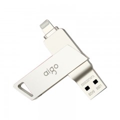 爱国者（aigo）64GB Lightning USB3.0苹果U盘U368苹果官方MFI认证一键备份iphone/ipad手机电脑两用优盘 单位：个