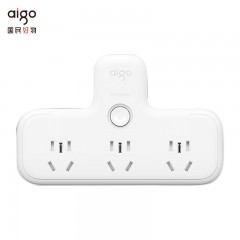 爱国者(aigo)一转三插座转换器/转换插头/无线转换插座/电源转换器/适用卧室/厨房新国标品字形3位总控AZ0301 单位：个