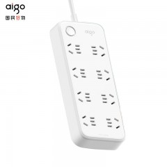 爱国者(aigo) 插座/插排/插线板/排插/插板/接线板/拖线板 8位总控全长5米 儿童保护门45MM大孔间距AC0801 单位：个