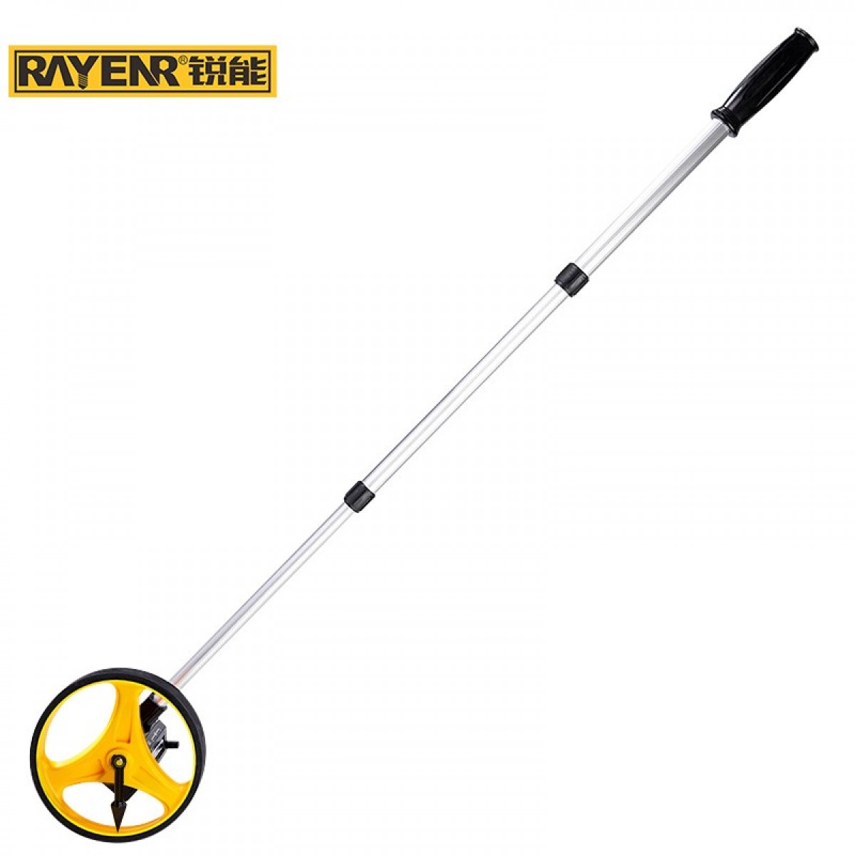 锐能轮式测距仪 手推式机械测距轮小轮滚尺测量轮尺收缩柄滚轮 490003 单位：个