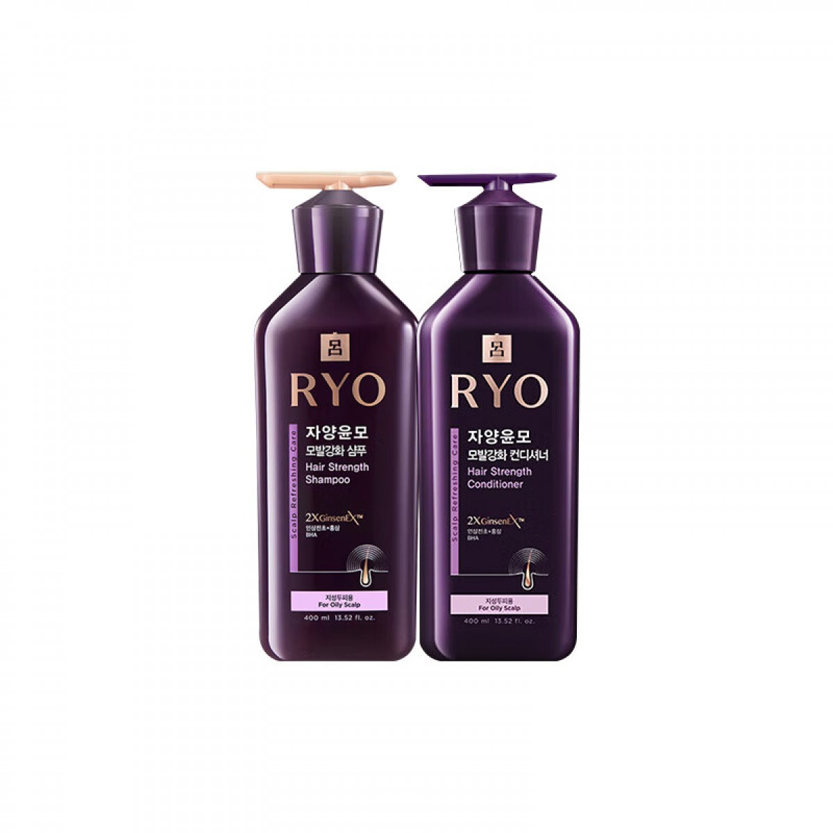 吕Ryo 紫吕洗发水控油蓬松强韧防断发洗发膏 400ml+护发素400ml 单位：套