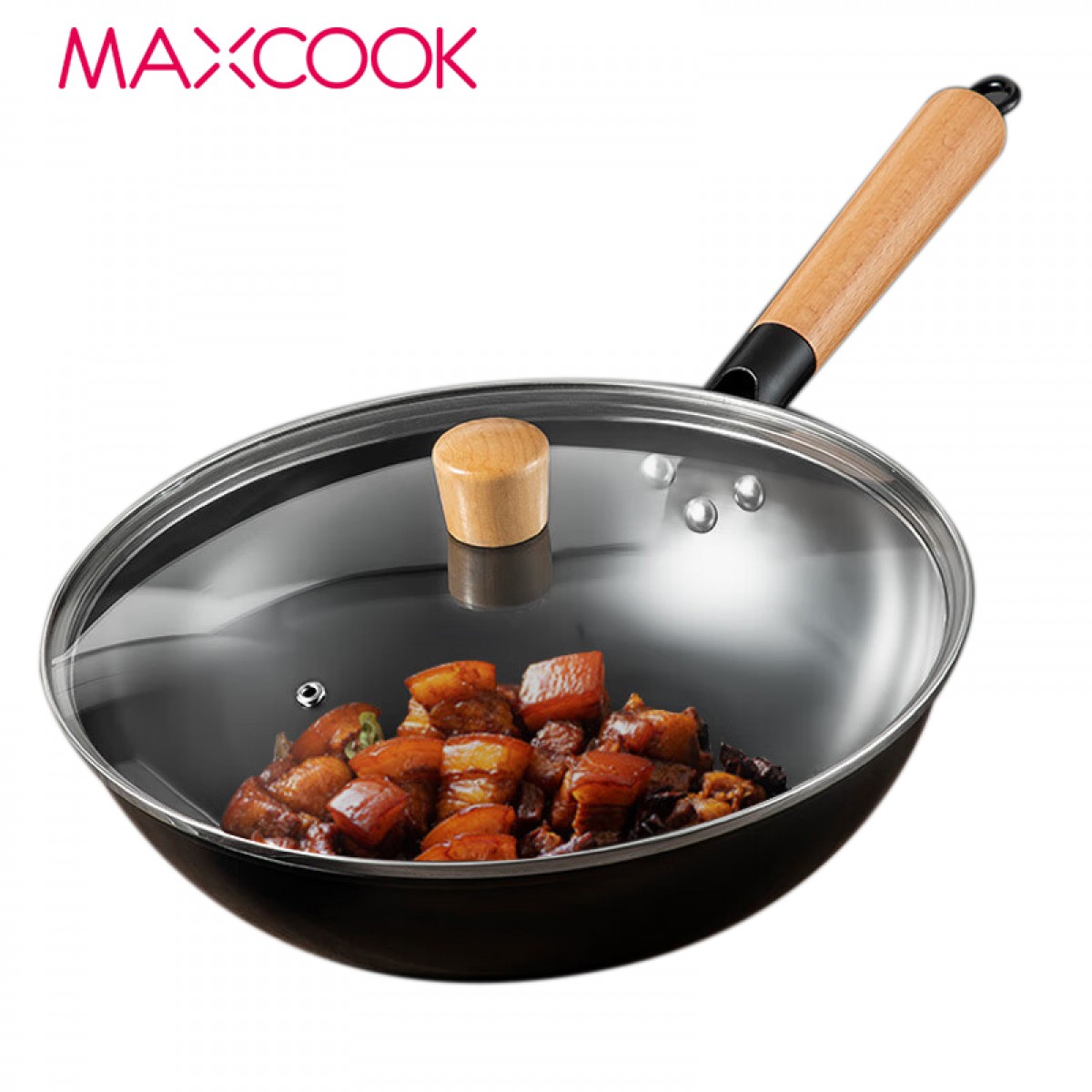 美厨（MAXCOOK） 碳化精铸铁不粘炒锅30cm 30CM-MCLP-606 单位：个