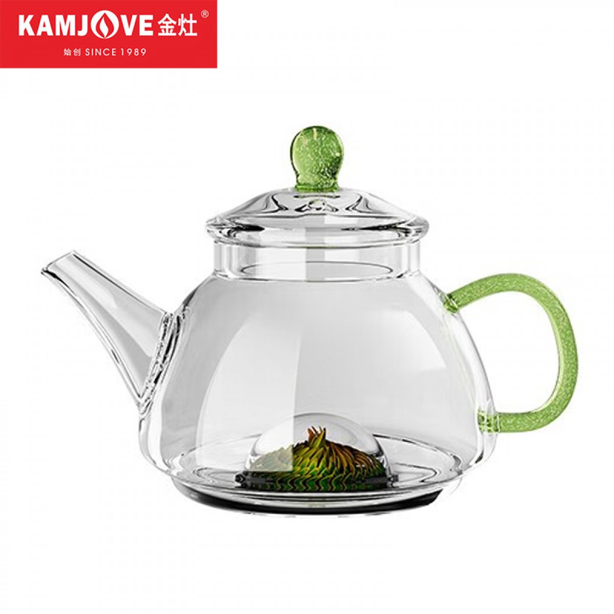 金灶（KAMJOVE）高硼硅玻璃茶壶泡茶壶 茶具煮茶器 茶水分离煮茶壶GD-011 诗悦手工玻璃茶壶160ml 单位：个