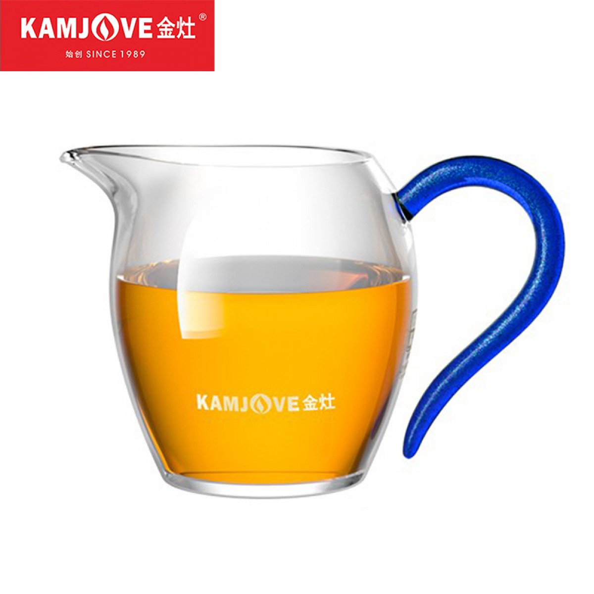 金灶（KAMJOVE） 耐热玻璃公道杯分茶器茶海 茶具配件茶杯加厚耐高温茶具GD-05 春绿【280ml】 单位：个