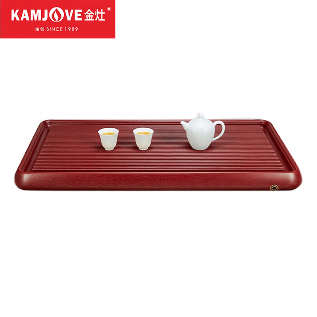 金灶（KAMJOVE） 电木茶盘排水托盘 茶具套装轻奢现代茶台沥水盘家用德料32支 圆边电木【长60宽40高5cm】 单位：个