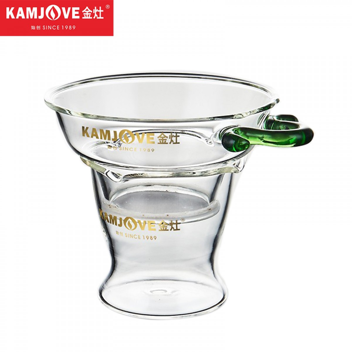 金灶（KAMJOVE） 玻璃茶漏茶斗 茶滤网过滤器滤茶器茶具配件GO-08 套组 单位：组