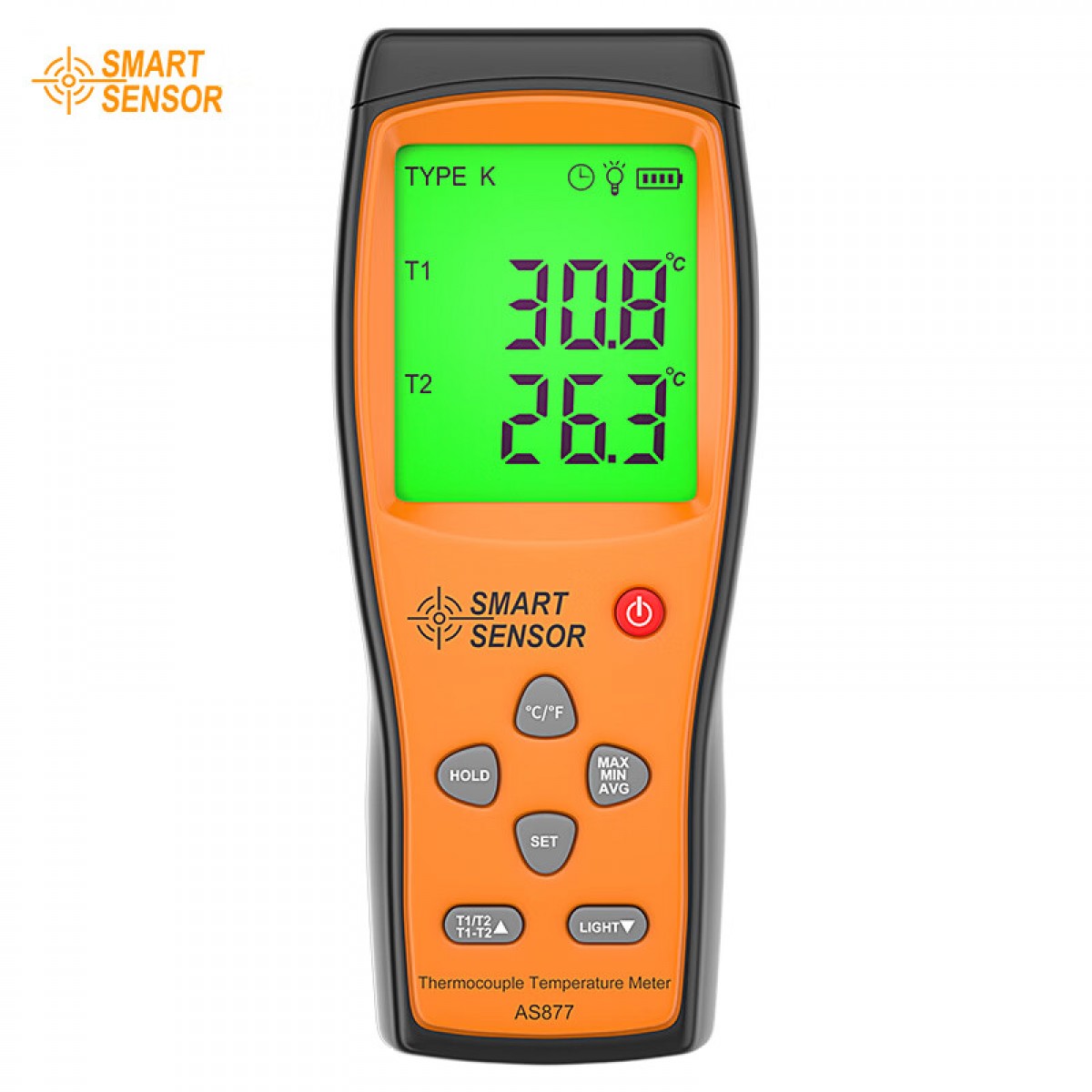 希玛 AS877双通道热电偶测温仪K型热电偶探头温度计高精度测温度表 单位：个