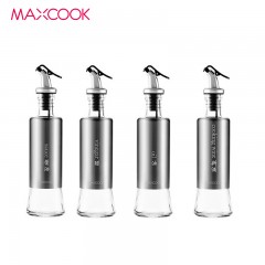 美厨（MAXCOOK） 不锈钢玻璃油瓶套装 320ML*4只装-MCLP-611 单位：组