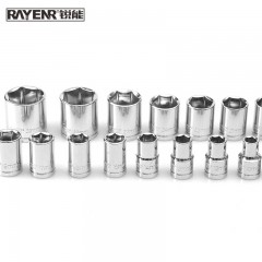 锐能(RAYENR)12.5mm六角套筒10mm公制1/2套筒汽修机修大飞棘轮扳手套筒 200010 单位：个