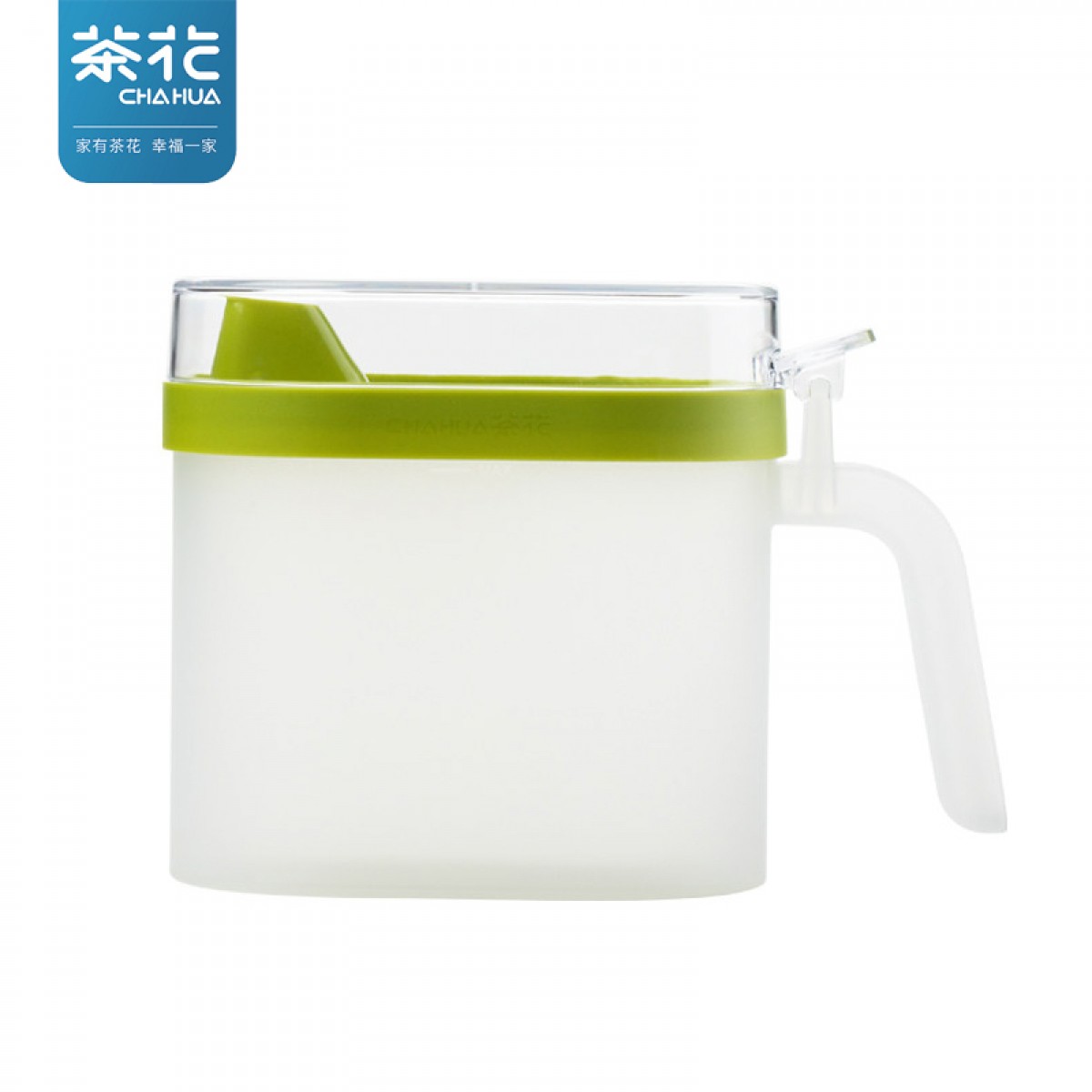 茶花 塑料油壶防漏家用装油瓶酱油瓶倒油瓶厨房用品醋壶小油罐 【绿色】500ML油壶 单位：个