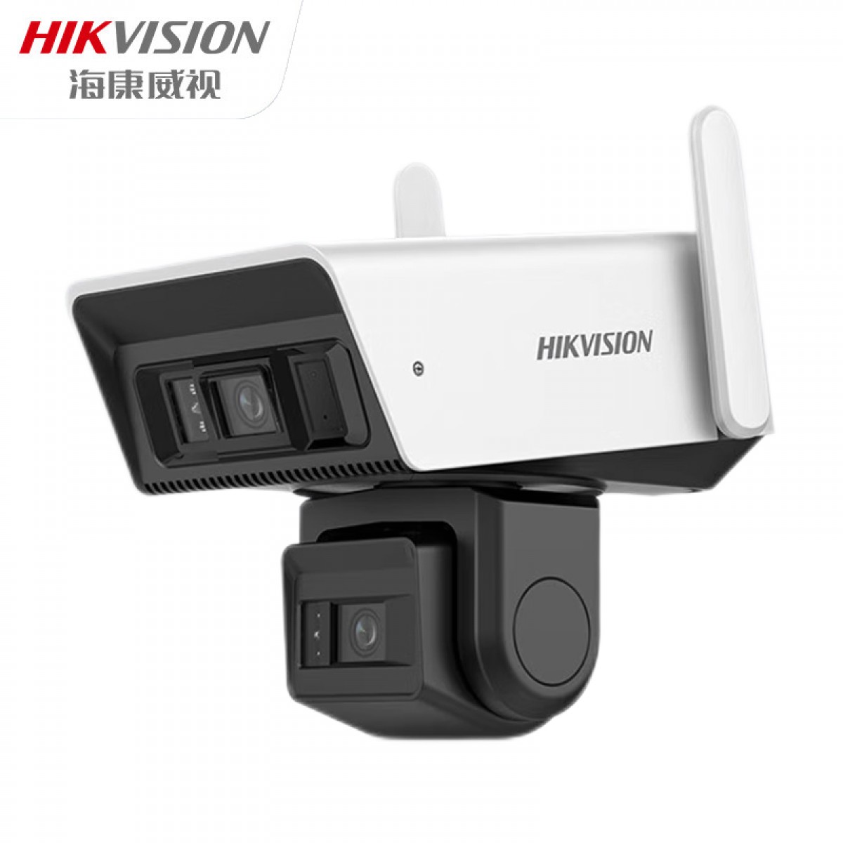 海康威视4G监控摄像头双摄400万全景智能枪球声光警戒云台旋转可插卡存储DS-2DE2C144MW-T/GLSE4/4mm 单位：个