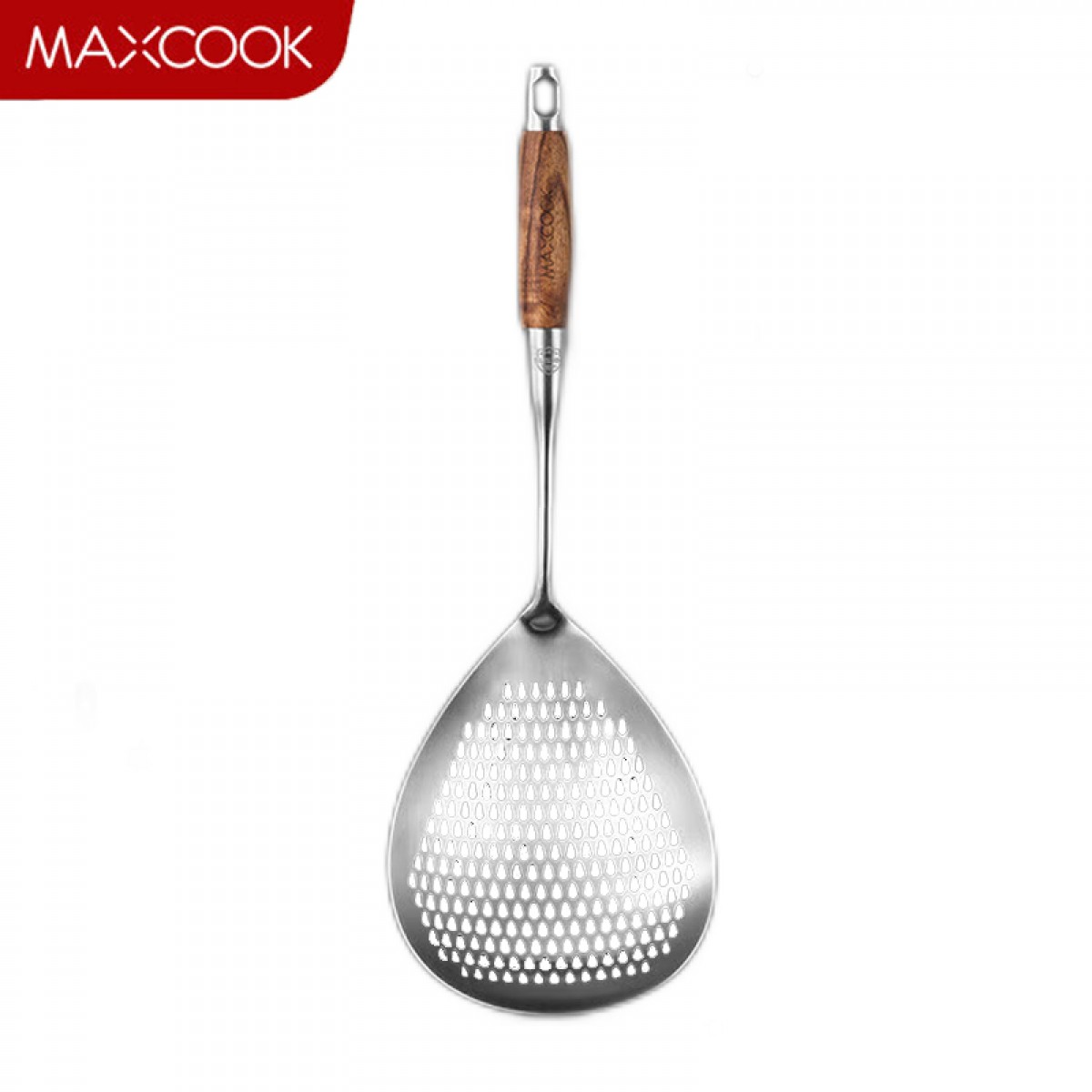 美厨（maxcook）漏勺 304不锈钢网漏线漏捞勺15cm 加厚花梨木MCCU2327 单位：个