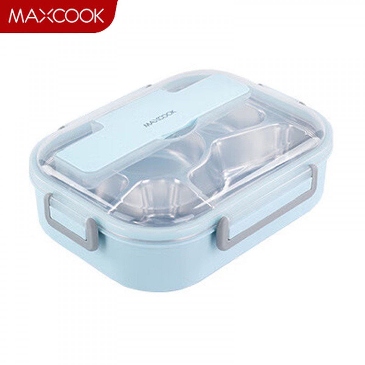 美厨（maxcook）304不锈钢饭盒 加大加深5格学生饭盒餐盘1.6L 配保温袋MCFT8819 单位：个