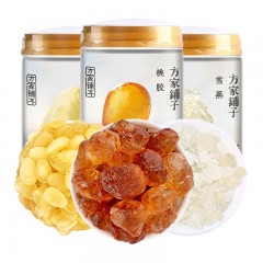 方家铺子 桃胶雪燕皂角米组合500g精选桃胶雪燕雪莲子银耳羹桃花泪银耳百合枸杞伴侣滋补品 3罐/组 单位：组