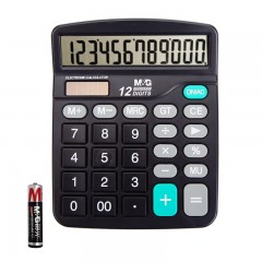 晨光(M&G)文具837双电源计算器 太阳能桌面计算机12位大屏幕计算器 办公用品 单个装ADG98189 单位：台