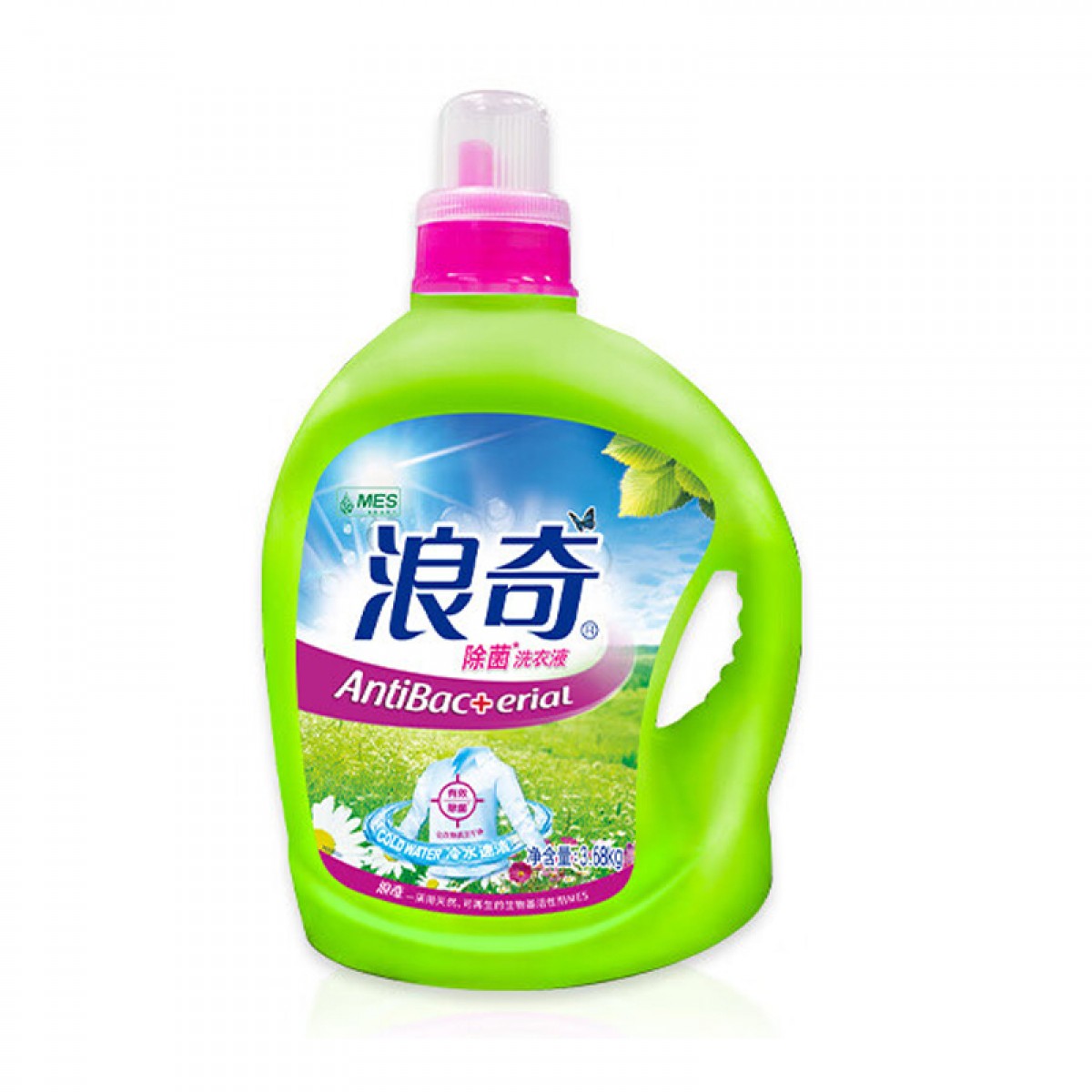 浪奇 除菌洗衣液3.68kg除菌除螨深层去渍机洗手洗家庭实惠装 单位：瓶