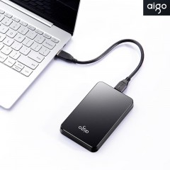 爱国者 (aigo) 移动硬盘 4TB USB3.0 2.5英寸机械硬盘兼容Mac HD809黑色 高速传输轻薄便携 读速120MB/s 单位：个