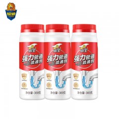 超威 威王强力管道疏通剂下水厨房马桶疏通厕所地漏除味除菌管道通300g*3 单位：组