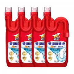 超威 威王下水道疏通剂液体管道疏通剂厨房地漏疏通液去味除菌500g*4瓶 单位：组