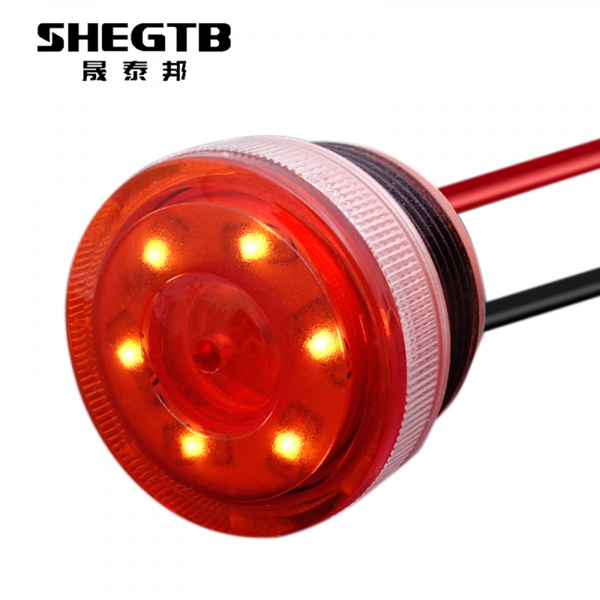 晟泰邦 防水蜂鸣报警器m22mm 红黄24V 防水IP68防爆 断续声安全报警器12v 单位：个